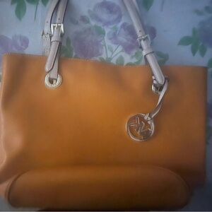 MICHAEL Michael Kors OrangeTote Bag with Silver Charm